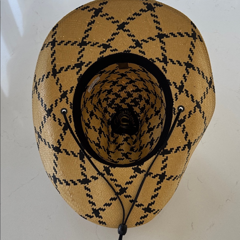 Charlie Horse Stylish Black and Tan Women's Straw Hat NEW ✨ Size: L - Picture 4 of 6